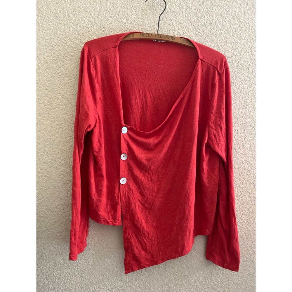 Chalet Asymmetrical Bamboo Blend Light Sweater Women’s Size Large